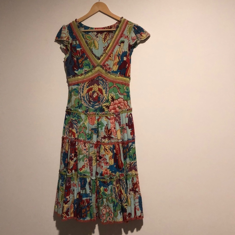 Floral Rouged Beaded Dress